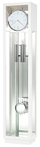 image for Howard Miller Matte Floor Clock 547-074 – Modern Gloss White, Grandf
