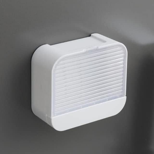Soap Dish Holder For Bathroom – Wall Mounted Soap Holder With Drain Tray – Simple And Practical Design Extends Soap Life – Eco-friendly and Decorative Accessory With Elegant Design (White)