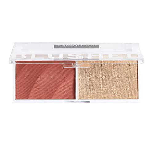 Makeup Revolution - Blushed Duo Blush & Highlighter - Kindness, Multi-Color (Duo Blush Kindness)