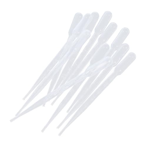 VILLFUL 200pcs Straw Volumetric Pipettes Scientific Pipette Jam Pipettes Graduated Tube Laboratory Pipette Transfer Pipettes Clear Liquid Dropper Serological Pipette White Plastic