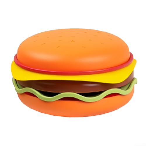 Juego de 6 platos con forma de hamburguesa para fiestas infantiles, apilables, de polipropileno, para mini platos de cena para barbacoa de cumpleaños