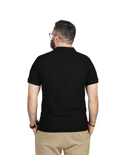 CUZO Men’s Classic Polo Shirt, Short Sleeve Two-Button Pique Cotton Polo, Casual Regular Fit Golf & Everyday Wear2