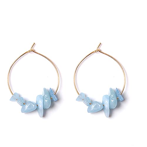 Boucles d'oreilles aigue-marine dangles de fête pour illuminer le style des femmes