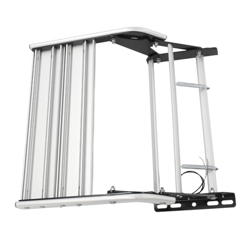 Wohnmobil Außentreppe Trittstufe Aluminium Mit LED Beleuchtung Manuelle Klappbare Rutschfeste Wetterfeste Einzelstufe Einfache Montage Zubehör Für Wohnwagen Camper RV Autozubehör Für Eingang Treppe