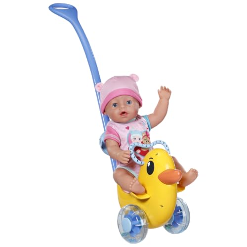 BABY born Schiebe-Berta - Mit Lenkstange & funktionsfähigen Rädern - Für 36 cm & 43 cm Puppen - Hochwertiges Puppenzubehör - Geeignet für Kinder ab 3 Jahren, Gelb BABY born Schiebe-Berta - Mit Lenkstange & funktionsfähigen Rädern - Für 36 cm & 43 cm Puppen - Hochwertiges Puppenzubehör - Geeignet für Kinder ab 3 Jahren, Gelb