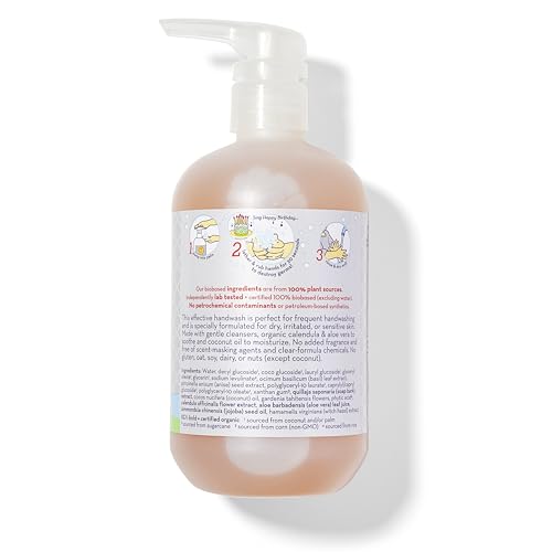 California Baby Super Sensitive Moisturizing Hand Soap | Unscented | 100% Plant-Based Sensitive Skin Soap | Coconut Oil | Hypoallergenic Soap | 19 oz. image 5
