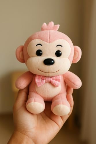 Image of SCOOBA Baby Monkey Soft Toy 20 cm Small(Bow Monkey Pink)
