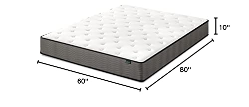 Zinus 10 Inch Support Plus Pocket Spring Hybrid Mattress / Extra Firm Feel / Heavier Coils For Durable Support / Pocket Innersprings For Motion Isolation / Mattress-In-A-Box, Queen #TOP1