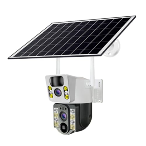 Steowsey 8MP 4K HD Solar 4G Sim Dual Lens Low Powered V380pro Cámaras IP de seguridad inteligentes al aire libre PIR detección humana