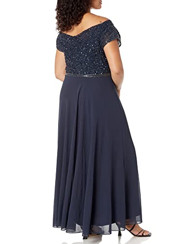 Image of J Kara Women's Beaded Empire Waist Gown