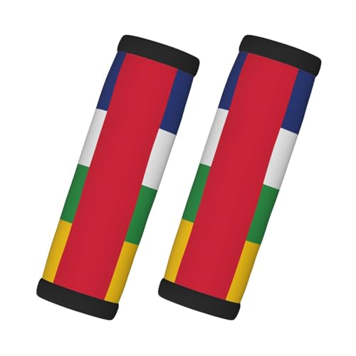 Paquete de 2 fundas de agarre de viaje con bandera de África Central para maletas, asas de mochila