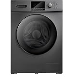 HYE Washing Machine - Washer, 8KG Drum, 1400RPM, A Energy Rating, Freestanding Design, Quiet 76 dB Operation, 16 Programmes, Super Quick & Eco Wash, Dark Silver - W0108RT14DS07