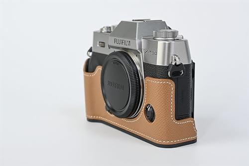 Funda media de cuero para cámara Fujifilm X-T30 III/II marrón miniatura 4