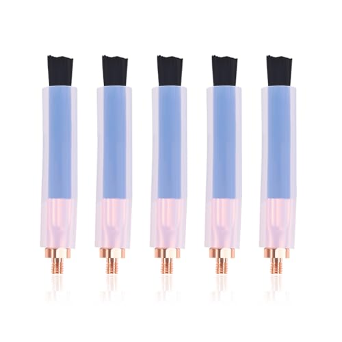 M6 5PCS Weld Bead Cleaning Brush,Copper Head Weld Brush for Welding Bead Seam Polishing Machine - weld cleaning brush