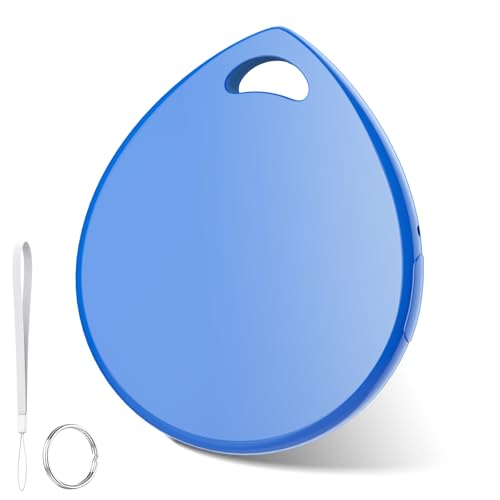 QCOQ® Item Finder Índigo, Buscador de Objetos Bluetooth Compatible con Buscar Apple (Sólo iOS), Smart Localizador Bluetooth 5.3 para Llaves, Cartera, Equipaje, Mochila, Batería Reemplazable