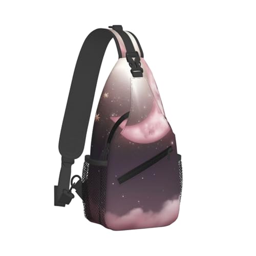 Bolso cruzado estilo Moon Stars para hombre y mujer miniatura 2
