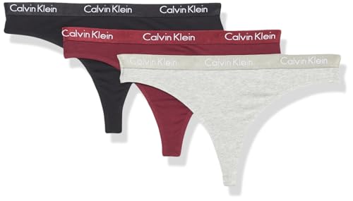 Image of Calvin Klein Women's Motive Cotton Multipack Thong Panty