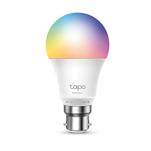 Tapo L530B Smart Bulb, Smart Wi-Fi LED Light, B22, 8.7W, Compatible with Alexa and Google Home, Colour-Changeable, No Hub Required [Energy Class A+], Multi, Standard