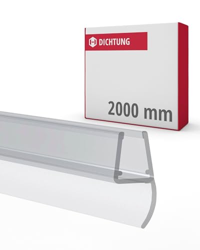Gedotec Mittel-Dichtung 200 cm Duschtürdichtung 6 mm - 8 mm...