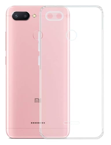 Image of COVERBLACK Soft Rubber Silicon Clear Back Cover Compatible Model for MI Redmi 6A - Transparent