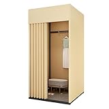 Tragbare mobile Umkleidekabine – temporäre Umkleidekabine für Outdoor-Einkäufe Faltbare Ankleidekabine 3 (Elfenbeinweiß, mittel) – ideal für Bekleidungsgeschäfte