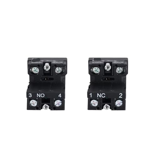 Bouton momentané 22mm ES542 robuste pour panneau de commande 380V Nc