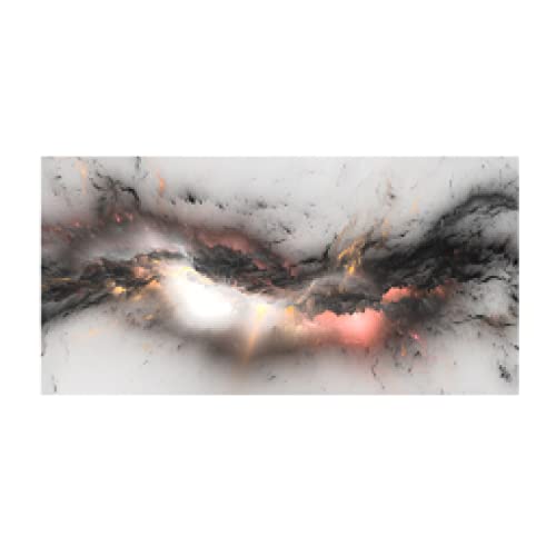 Tableau nuages colorés moderne et décoration murale salon, poster toile abstraite 50x100cm