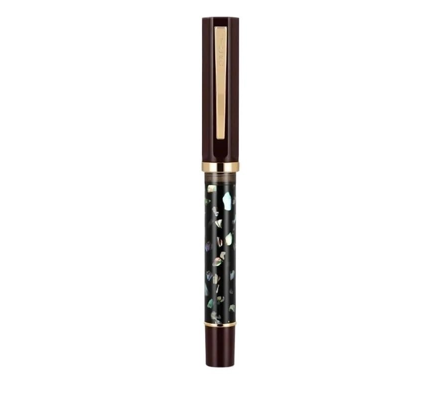 Stylo-plume en bois de luxe avec plume F élégante pour calligraphie
