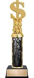 Customizable 11' Dollar Sign Coins Black Star Trophy Award, Engrave Now