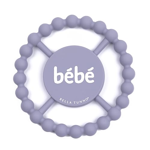 Image of Bella Tunno Happy Teether for Girls– Soft & Easy Grip Baby Girl Teether Toy, Silicone Teether Ring to Help Soothe Gums, Non-Toxic and BPA Free, Bebe
