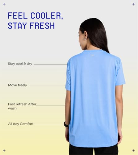 Image of BLUE TYGA Ice Tee� Comfortable T-Shirt for Women | Cool Rush Technology | Running & Casual Wear