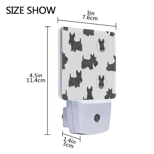 Lámpara nocturna LED para niños Aslsiy perro Terrier escocés miniatura 4