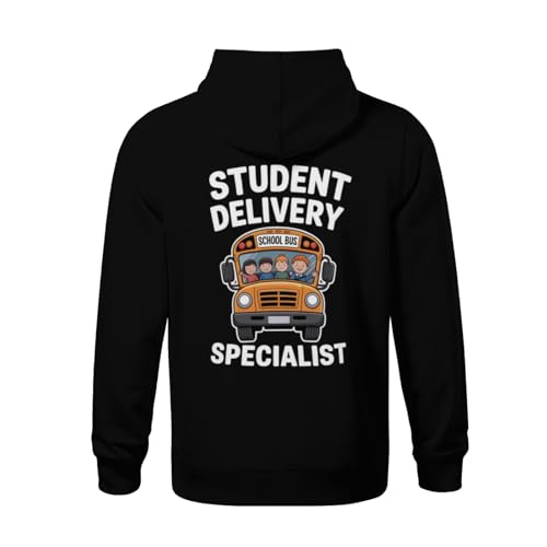Kids Student Delivery Specialist Bus Driver School Bus Boys Girls Lightweight Kangaroo Pocket Fleece Hoodies3