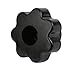 Aexit M7x49mm Plastic Other Mechanical Hardware Accessories Head Female Thread Screw On Type Clamping Knobs Grips Black Model:47as179qo639
