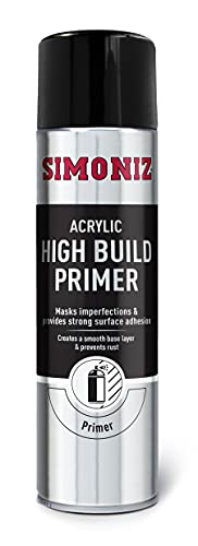 Simoniz SIMB90D High Build Primer Spray Paint Filler Primer Removes Imperfections pre-Paint 500ml