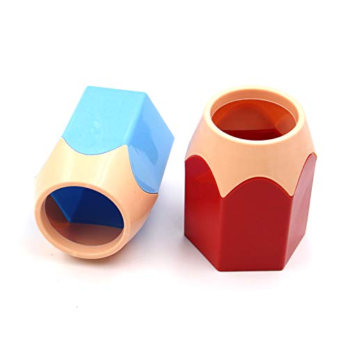 Potloodhouder voor briefpapier houder decoratie kantoor opslag organisator potlood beker om uw bureau netjes te houden (rood potlood type), pak van 1