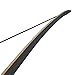 ZSHJGJR Traditional Longbow 60 Inch Wooden Bow One Piece Long Bow Traditional Wood Hunting Recurve Bow Horsebow 20-50lbs Right Handed for Beginner Adult Practice Target (Black, 35lbs)