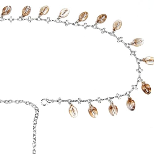 Waist Chain Belt With Handpicked Seashells Adjustable Belly Chain Body Jewelry For Women Dresses And Pants Seashells Waist Belt4