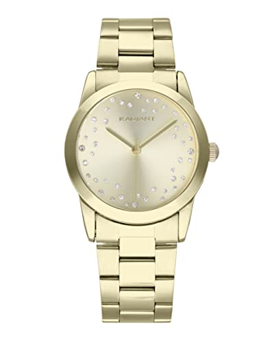 Radiant   Colección Fiji   Reloj analógico de Cuarzo de Pulsera para Mujer. Reloj de Brazalete con Esfera Dorada y Correa de Acero Inoxidable. Tamaño 36mm. 3ATM.