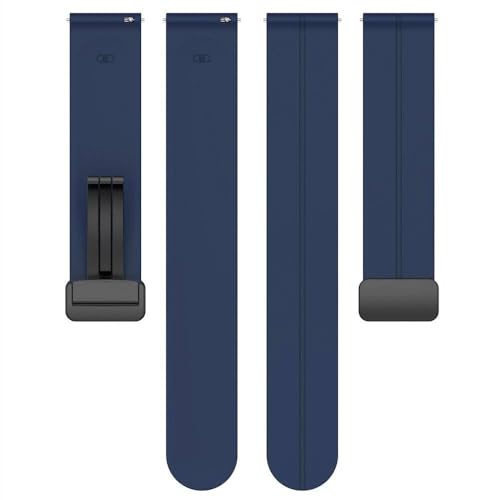 Image of LORENZ Silicone 22mm Replacement Watch Strap with Adjustable Magnetic Lock Feature