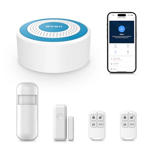 XNH 2.4GHz WLAN Sicherheitssystem für Haus, 5 Stück Alarmanlage für Haus, Wohnung mit APP, 100 dB Sirene, Bewegungsmelder, Tür-Fenstersensoren, Fernbedienung, Funktioniert mit Alexa XNH 2.4GHz WLAN Sicherheitssystem für Haus, 5 Stück Alarmanlage für Haus, Wohnung mit APP, 100 dB Sirene, Bewegungsmelder, Tür-Fenstersensoren, Fernbedienung, Funktioniert mit Alexa