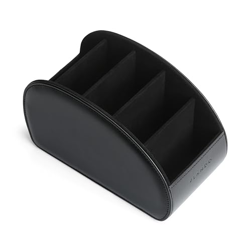 VLANDO リモコンホルダー リモコン立て 小物入れ 卓上収納 ペン立て(BLACK)