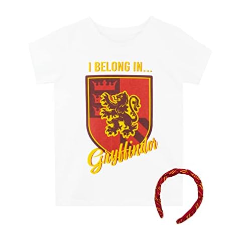 HARRY POTTER Conjunto de Camiseta y Diadema de Gryffindor para niñas Cover