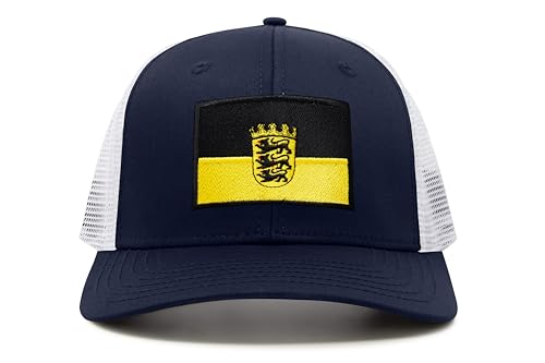 Image of International Tie State Hat for Men and Women, Adjustable Snapback Trucker Baseball Cap with Embroidered Patch