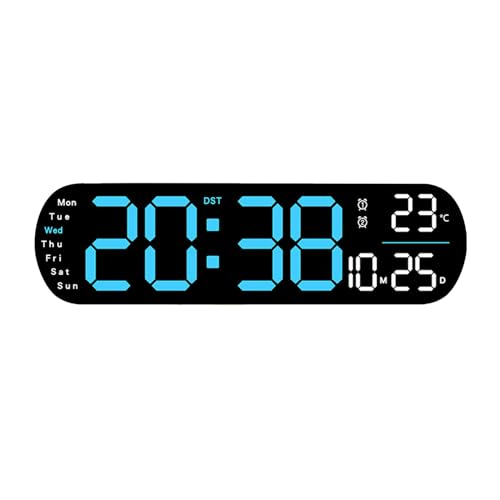 UNTERING Reloj despertador digital LED portátil con alarmas vibratorias e intermitentes, perfecto para personas que duermen mucho y recordatorios, reloj de escritorio de oficina