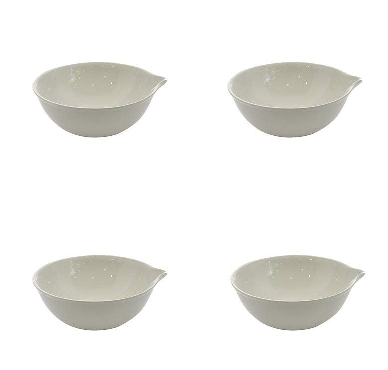 RG - Glazed Porcelain Evaporating Dish for laboratory || Flat Form || China Dish Labware Consumable with Spout (100 mm., 4)-image-6
