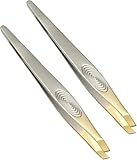 Xynovate 2 Pcs Pinzetta Professionale Sopracciglio, Pinzette per Depilazione Professionale, Acciaio Inossidabile per Cura del Viso, Sopracciglia Barba per Adatto a Uomo Donna, 9CM