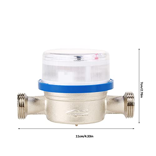 Compteur d'eau de maison 15mm 1/2 plastique pour traquer les fuites