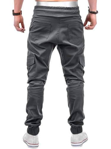 ShallGood Pantaloni Uomo Lunghi Cargo Laterali