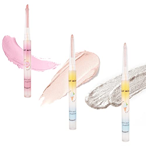 INGRINC Lying Silkworm Eyeliner Pen Shiny Matte Rotatable Highlighter Makeup Eyeshadow Pencil Brighten Bottom-Eyelid Silkworm Makeup Eyeshadow Eyeliner Pen for Women Girls (2,3,5)